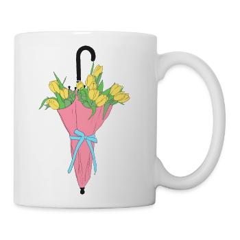 Floral Umbrella - Coffee/Tea Mug - white - Right