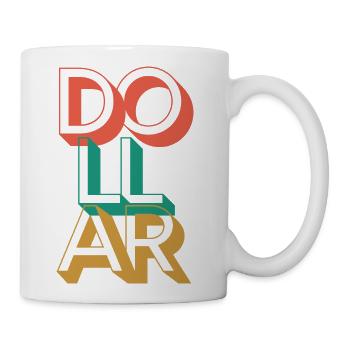 Retro Dollar - Coffee/Tea Mug - white - Right