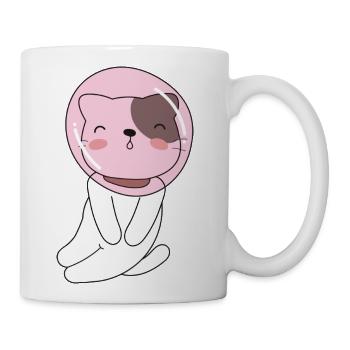 Cute And Funny Ap Lang Space Cat - Coffee/Tea Mug - white - Right