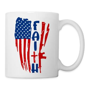 Faith in Red White Blue - Coffee/Tea Mug - white - Right