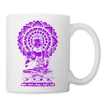 Golden Buddha Lotus Mandala - Coffee/Tea Mug - white - Right