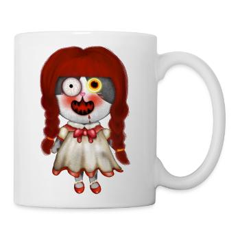 Spooky Retro Doll Design - Coffee/Tea Mug - white - Right