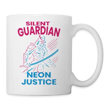 Silent Guardian Neon Justice - Coffee/Tea Mug - white - Right