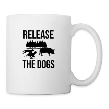 Release The Dogs Hog Hunting Lover Hog Hunter - Coffee/Tea Mug - white - Right