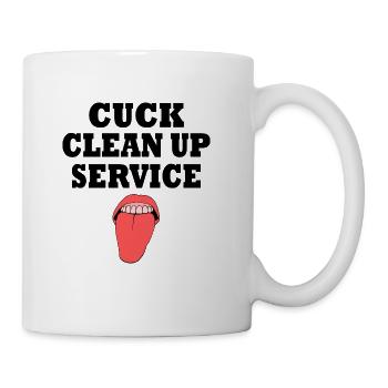 Cuckold cuck clean up service - Coffee/Tea Mug - white - Right