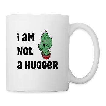 i am not a hugger Funny Cactus - Coffee/Tea Mug - white - Right