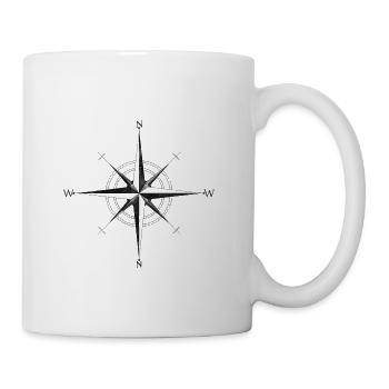 Noir Compass Rose - Coffee/Tea Mug - white - Right
