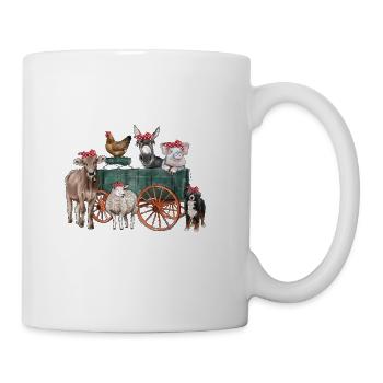 Farm animals Wagon - Coffee/Tea Mug - white - Right