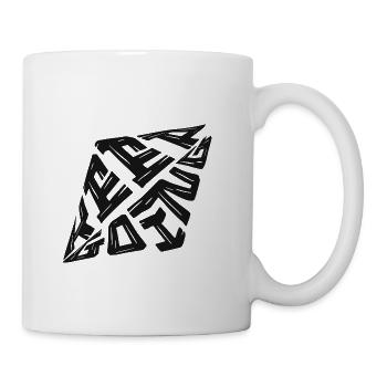 Abstract Angular Glyphs - Coffee/Tea Mug - white - Right