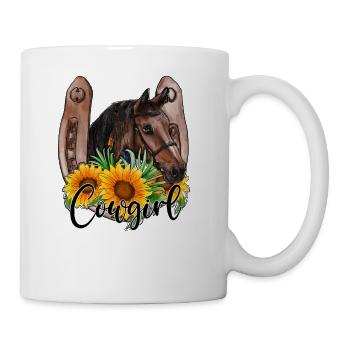 Cowgirl Horseshoe - Coffee/Tea Mug - white - Right
