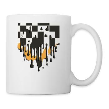 Melting Checkerboard - Coffee/Tea Mug - white - Right
