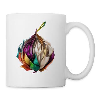 Origami Onion: Artistic Paper Craft of a Vegetable - Coffee/Tea Mug - white - Right