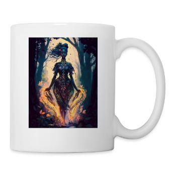 Black Nature Goddess - African American, Woodland - Coffee/Tea Mug - white - Right