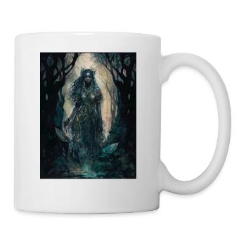 Black Nature Goddess - African American, Woodland - Coffee/Tea Mug - white - Right