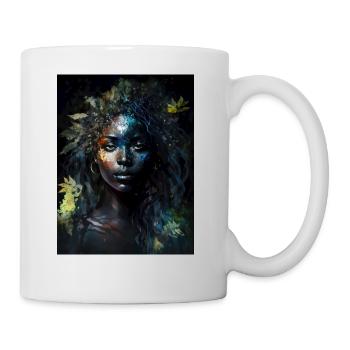 Black Nature Goddess - African American, Woodland - Coffee/Tea Mug - white - Right