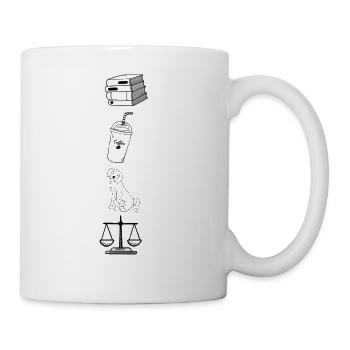 books and coffee and dogs and social justice2 - Coffee/Tea Mug - white - Right