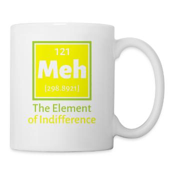 Meh the Element of Indifference Funny Gift Chemist - Coffee/Tea Mug - white - Right