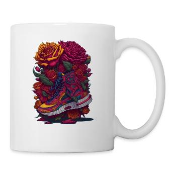 Sneaker Sneakers Shoes With Roses Rose - Coffee/Tea Mug - white - Right
