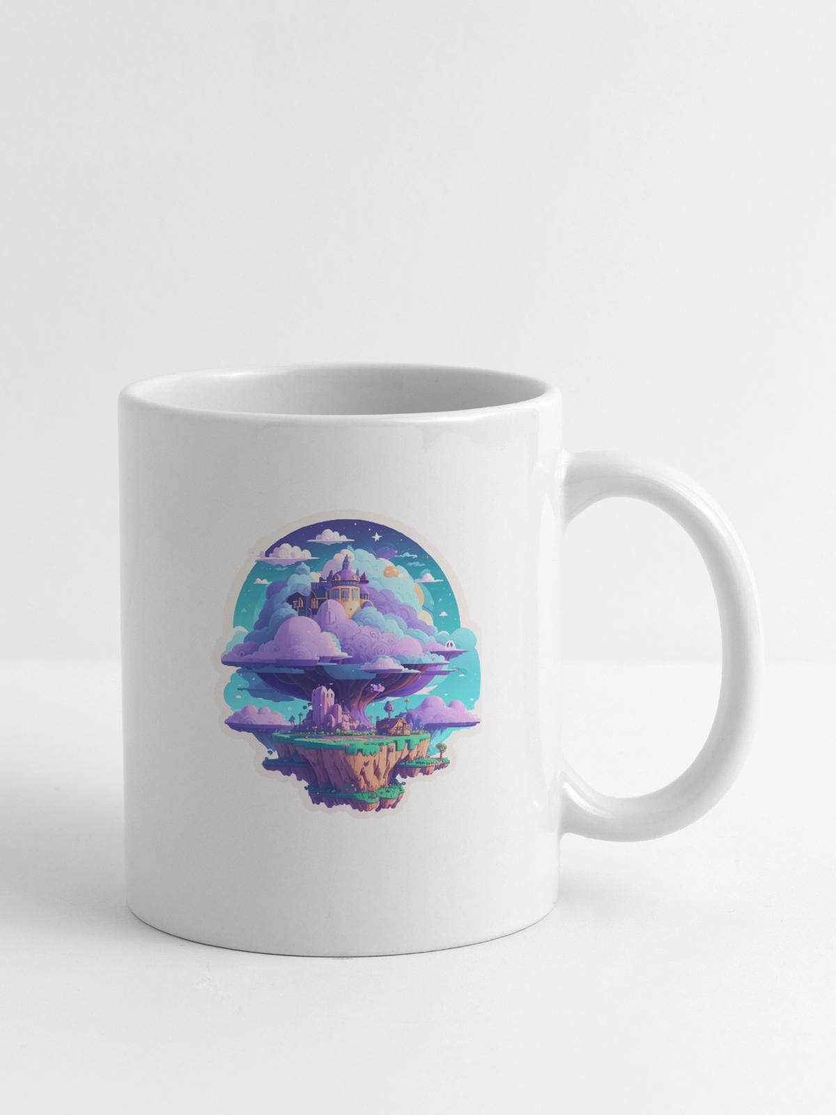Sky-High Whimsy: Floating Islands - Coffee/Tea Mug - white - Right