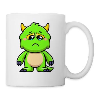 Baby Monster Green Crying Grumpy - Coffee/Tea Mug - white - Right