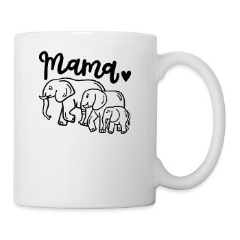 Elephant Elephants Mama - Coffee/Tea Mug - white - Right