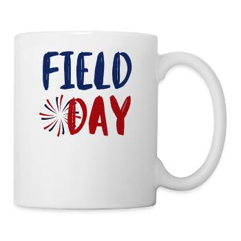 Field Day Red White and Blue Student Teacher - Coffee/Tea Mug - white - Right