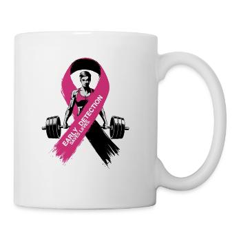 breast cancer support - Coffee/Tea Mug - white - Right