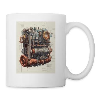 Steam Punk Engine - Coffee/Tea Mug - white - Right