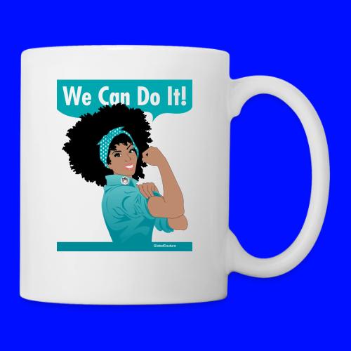 GlobalCouture WeCanDoIt TEAL Poster RGB png - Coffee/Tea Mug
