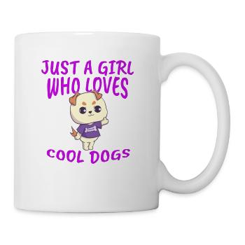 Dog Fuck You Middle Finger woman - Coffee/Tea Mug - white - Right