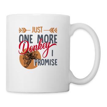donkey, mini donkey, just a girl - Coffee/Tea Mug - white - Right