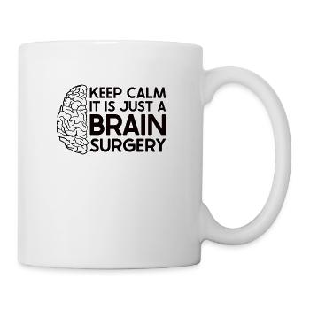 Brain Surgery Joke Brain Surgery Awareness Gift - Coffee/Tea Mug - white - Right