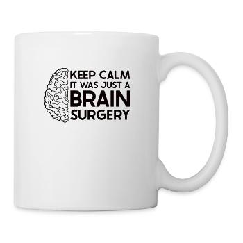Brain Surgery Joke Brain Surgery Awareness Gift - Coffee/Tea Mug - white - Right