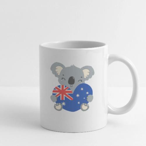 Australia Day Collection - Koala with Heart Flag - Coffee/Tea Mug