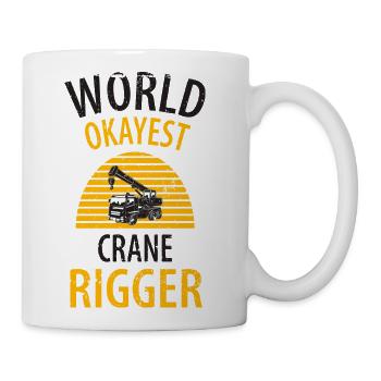 Crane Driver Father Father s Day Construction Work - Coffee/Tea Mug - white - Right