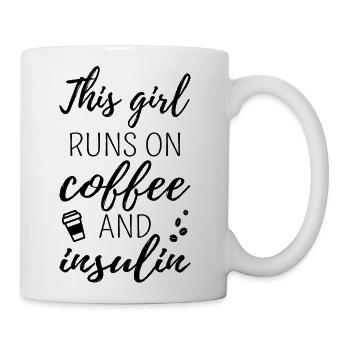 This Girl Runs On Coffee And Insulin Ii - Coffee/Tea Mug - white - Right