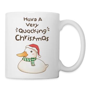 Have A Very Quacking Christmas Cute Duck - Coffee/Tea Mug - white - Right