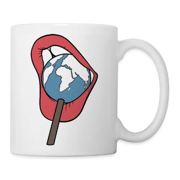 Lips And World - Coffee/Tea Mug - white - Right