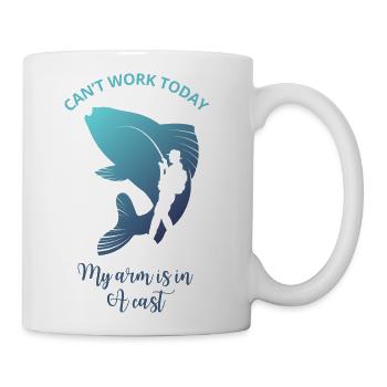I Can't Work Today My Arm is in a cast - Coffee/Tea Mug - white - Right