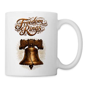 Freedom Bells: Rustic Bronze Emblem - Coffee/Tea Mug - white - Right