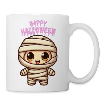 Kawaii Mummy Happy Halloween Baking Apron Spooky - Coffee/Tea Mug - white - Right