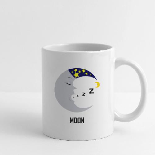 Sleepy Silvery Yawning Moon - Coffee/Tea Mug