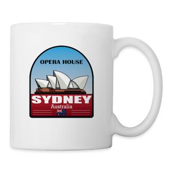 Opera house in sydney australia - Coffee/Tea Mug - white - Right