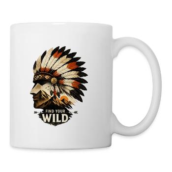 Find Your Wild Headdress - Coffee/Tea Mug - white - Right