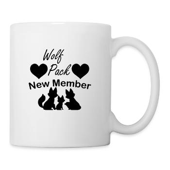 wolf pack new member Wolf Baby Clothes, Baby - Coffee/Tea Mug - white - Right