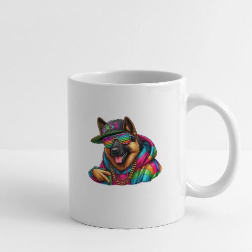 German Shepherd Wearing Rainbow Sunglasses - Coffee/Tea Mug