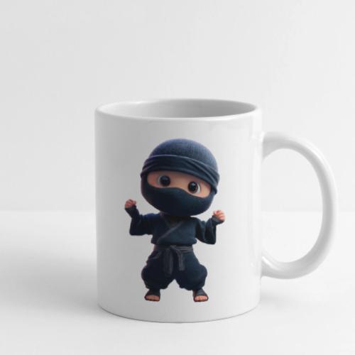 Cute Cartoon Ninja Toddler in Fight Pose - Coffee/Tea Mug
