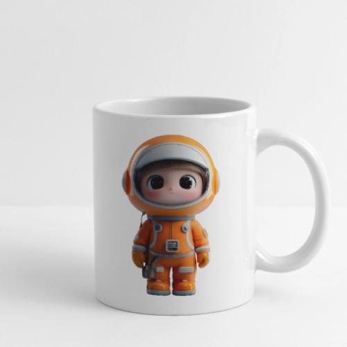 Cute Cartoon Astronaut in Orange Suit - Coffee/Tea Mug
