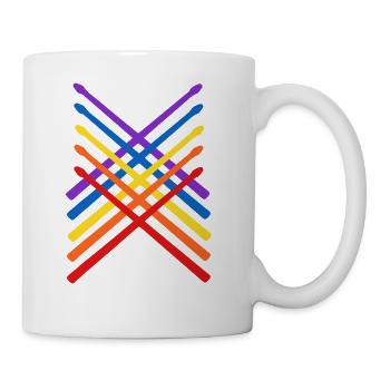 Colorful Drumsticks Percussion Mallets Drummer - Coffee/Tea Mug - white - Right