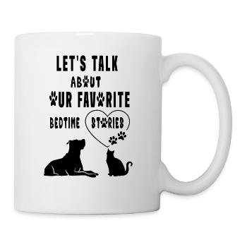 Let's talk about our favorite bedtime stories - Coffee/Tea Mug - white - Right